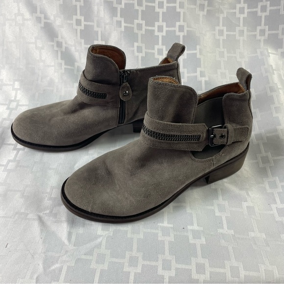 Gentle Souls Gray leather booties - Picture 3 of 8